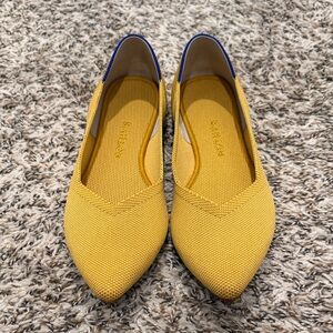 Rothy's Mustard Yellow Pointed Flats